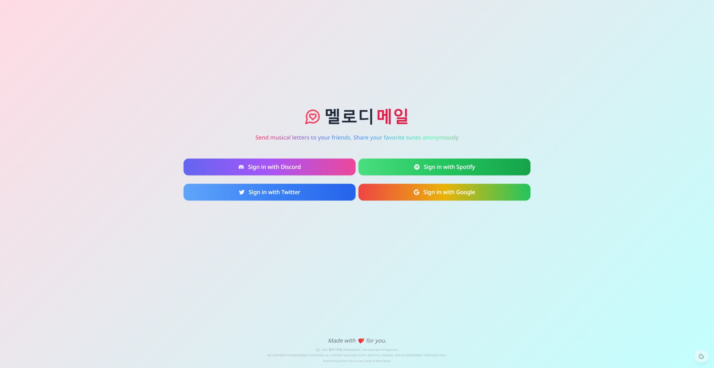 MelodyMail 멜로디메일: A Journey of Emotions